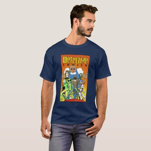 Defekte Comicen "König des Hügels" Entwurf T-Shirt (Vorne ganz)