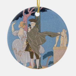 Defekte Herzen, gebrochene Statuen, Illustration Keramikornament