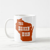 defekte Horn-Tassenorange Kaffeetasse (Links)