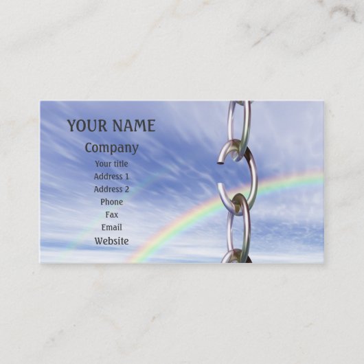 Defekte Kette Visitenkarte (Vorderseite)