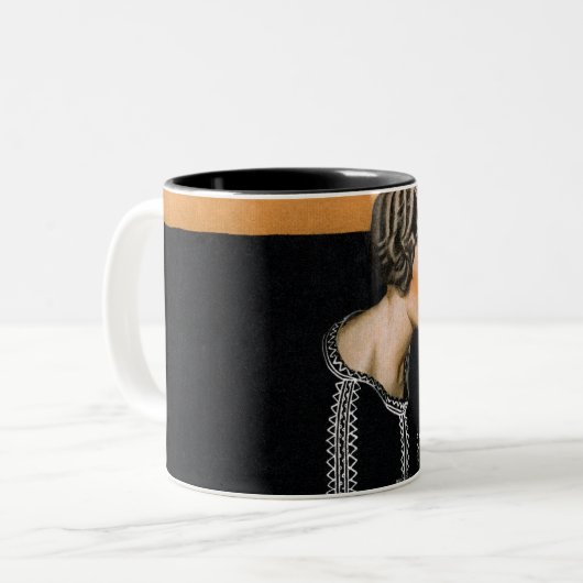 Defekte Perlen-Halskette Zweifarbige Tasse (Vorderseite Links)