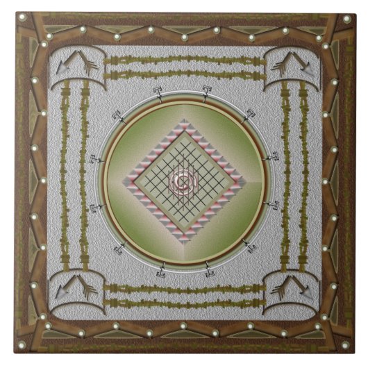 Defekte Pfeil-Keramik-Fliese Fliese (Vorderseite)