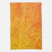 Defekte Wand mit gelber und orangefarbener Textur Geschirrtuch (Vertikal)