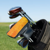 Defekte Wand mit gelber und orangefarbener Textur Golf Headcover (In Situ)