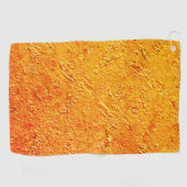 Defekte Wand mit gelber und orangefarbener Textur Golfhandtuch (Horizontal)