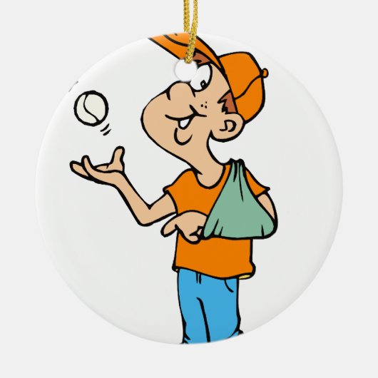 Defekter Arm-Spieler Keramikornament (Vorne)