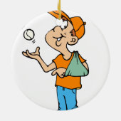 Defekter Arm-Spieler Keramikornament (Hinten)