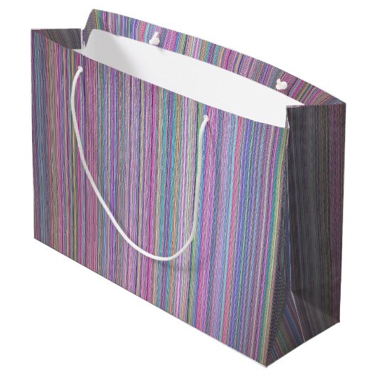 Defekter Flachbildschirm Fernsehregenbogenstreifen Große Geschenktüte (Rückseite Schrägansicht)