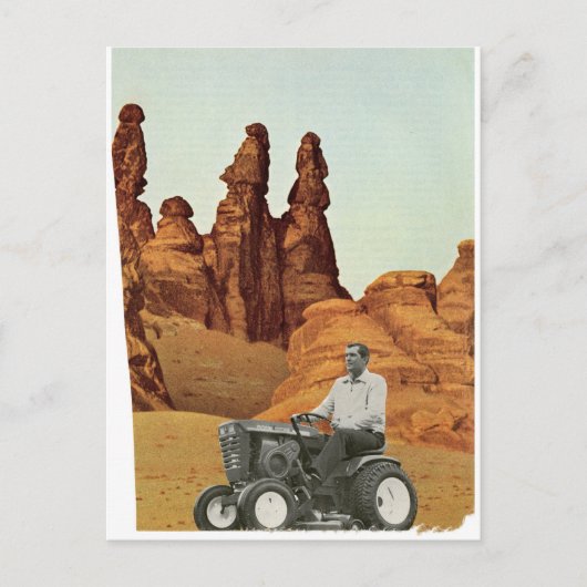 Defekter mähender Plan - Ankündigungspostkarte (Vorderseite)