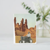 Defekter mähender Plan - Ankündigungspostkarte (Stehend Vorderseite)