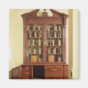 Defekter pedimented Bürobücherschrank Magnet