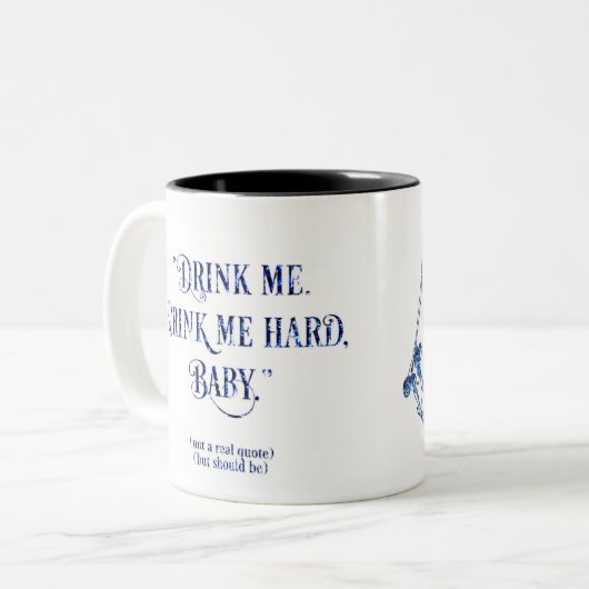 Defekter Prinz mit Zitat Zweifarbige Tasse (Vorderseite Links)