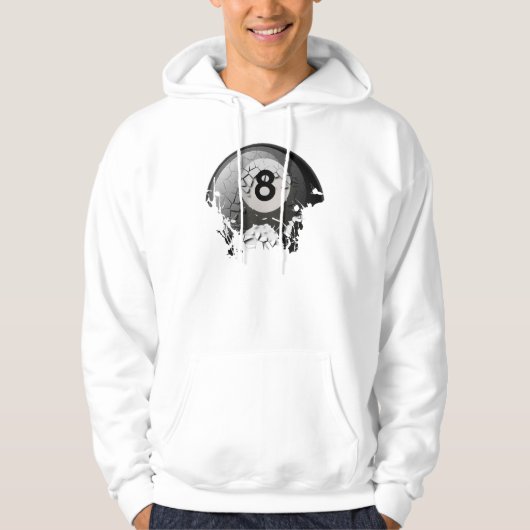 Defekter und gebrochener Ball 8 Hoodie (Vorderseite)