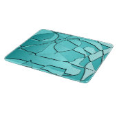 Defektes aquamarines Glasglas Schneidebrett (Ecke)