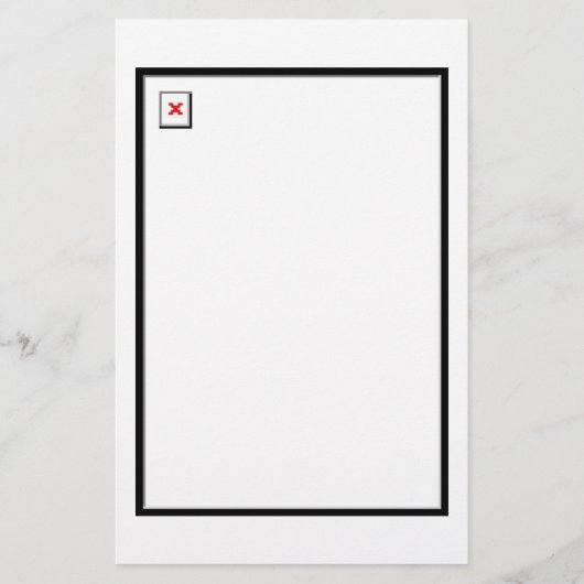 Defektes Bild Briefpapier (Vorderseite)