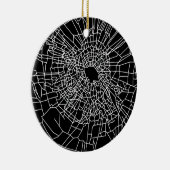 Defektes Glasschwarzes Keramik Ornament (Rechts)