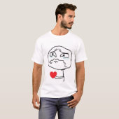 Defektes Herz-Comic-Gesicht T-Shirt (Vorne ganz)