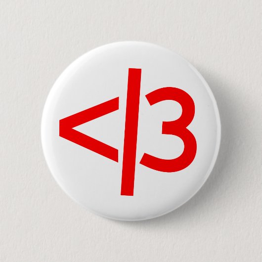 defektes Herz/gültiger Herzknopf Button (Vorderseite)