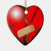 Defektes Herz Keramikornament (Rechts)