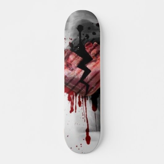 Defektes Herz Skateboard (Vorne)