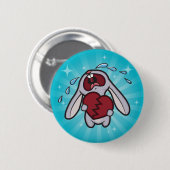 Defektes herziges Häschen mit blauem Button (Vorne & Hinten)