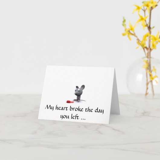 Defektes herziges karte (Gelbe Blume)