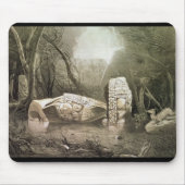 Defektes Mayaidol bei Copan, Guatemala Mousepad (Vorne)