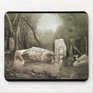 Defektes Mayaidol bei Copan, Guatemala Mousepad