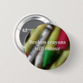 Defektes Zeichenstiftzitat Button (Vorne & Hinten)