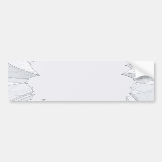 Defektes zerbrochenes Glas Autoaufkleber (Vorne)