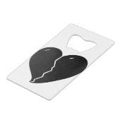 Defektherz Geldbeutel Flaschenöffner (Vorderseite Schrägansicht)