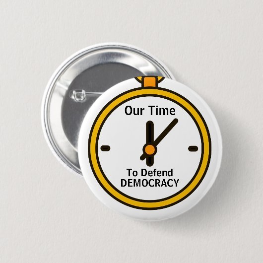 Defend Democracy Button (Vorne & Hinten)