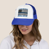 DEFEND-POLICE-Blue Line-Flag Truckerkappe (Beispiel)