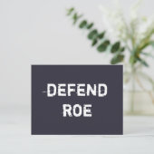 Defend Roe Postkarte (Stehend Vorderseite)