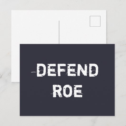Defend Roe Postkarte (Vorne/Hinten)