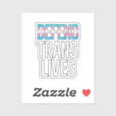 Defend Trans Lives Aufkleber (Blatt)