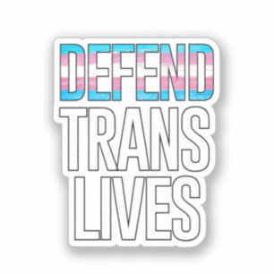 Defend Trans Lives Aufkleber