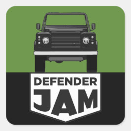 DEFENDER JAM QUADRATISCHER AUFKLEBER