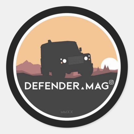 DEFENDER MAG RUNDER AUFKLEBER (Vorderseite)