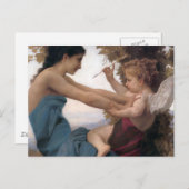 Defending a Heart Against Eros Bougereau Postkarte (Vorne/Hinten)