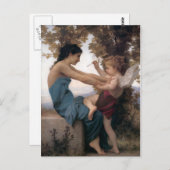 Defending a Heart Against Eros Bougereau Postkarte (Vorne/Hinten)