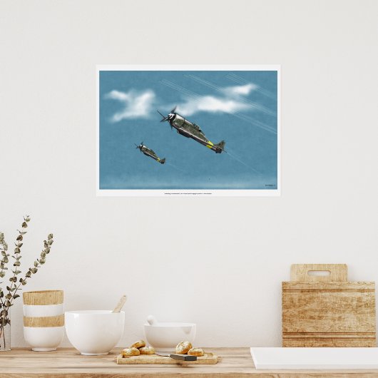 Defending the Reich Fw190 Power Climb Poster (Küche)