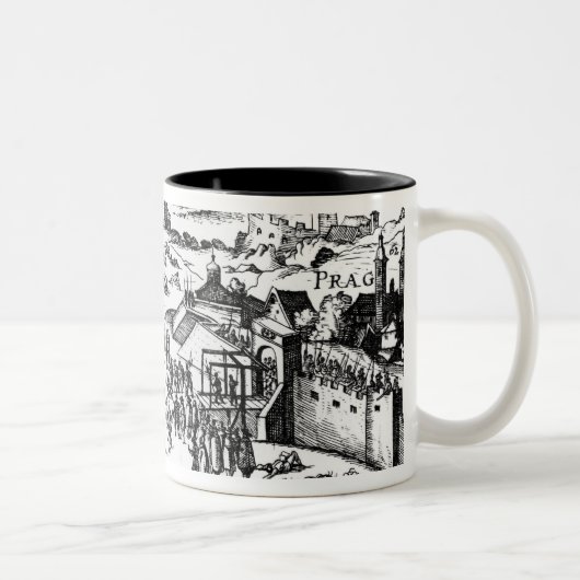 Defenestration von Prag, 1618 Zweifarbige Tasse (Rechts)