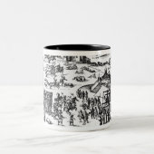Defenestration von Prag, 1618 Zweifarbige Tasse (Mittel)
