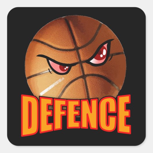 Defense Basketball Sticker (Vorderseite)