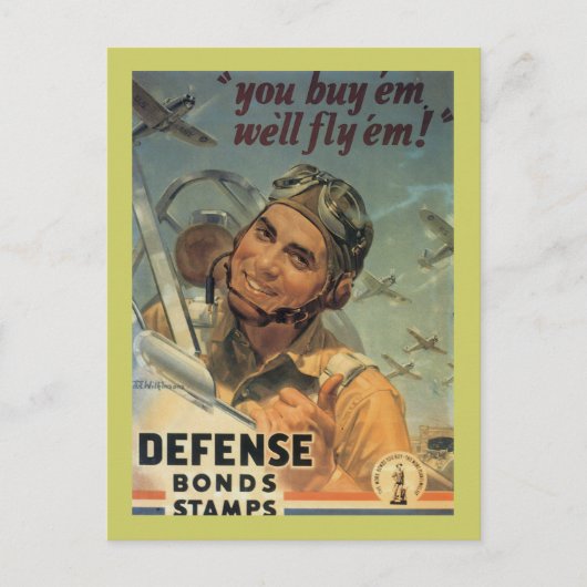 Defense Bond Stamps Postkarte (Vorderseite)