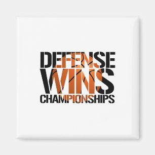 Defense gewinnt Meisterschaften Sketch Team-Logo Magnet