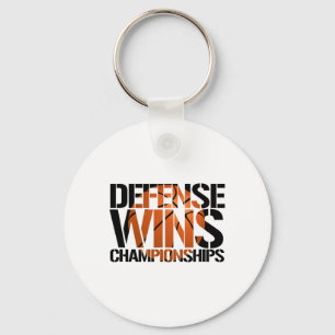 Defense gewinnt Meisterschaften Sketch Team-Logo Schlüsselanhänger