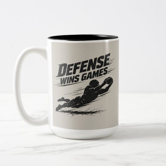 Defense Wins Games Zweifarbige Tasse (Links)
