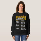 Defensive Back Hourly Rate Defensive Back Players Sweatshirt (Vorne ganz)